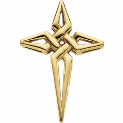 R8633:63443:P 14kt Yellow 29x21mm Cross Pendant