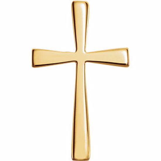 R8295:63416:P 14kt Yellow Cross Pendant
