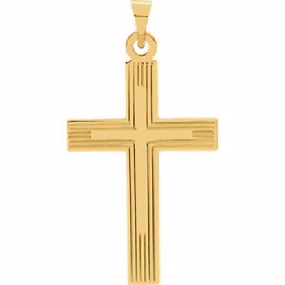 R16155:66934:P 14kt Yellow 25x16mm Cross Pendant