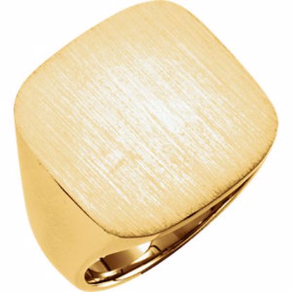 9454:112665:P 18kt Yellow 20mm Men's Solid Signet Ring 