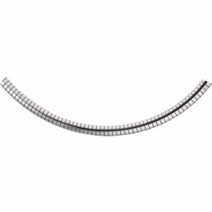 CH177:136643:P Sterling Silver 6mm Solid Domed Omega 16" Chain