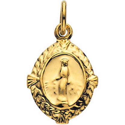 R16467:103744:P 14kt Yellow 12x9mm Miraculous Medal