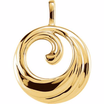 80752:74184:P 14kt Yellow Circle Pendant