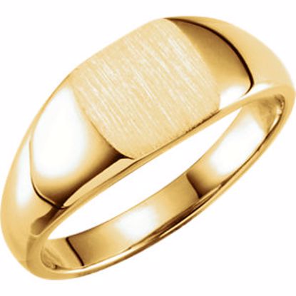 5759:123902:P 14kt Yellow 7mm Square Signet Ring