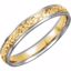 5955:141674:P 14kt Yellow & White 4mm Comfort-Fit Design Band Size 8