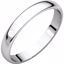 HRL13:148439:P 14kt White 3mm Half Round Light Band
