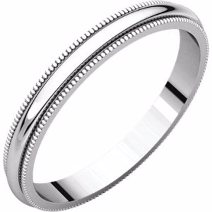 MG6:149864:P 10kt White 2.5mm Mlgrain Band