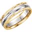 5965:142316:P 14kt White & Yellow 6mm Band Size 8