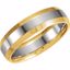 5722:129004:P 14kt White & Yellow  6mm Comfort-Fit Band Size 15