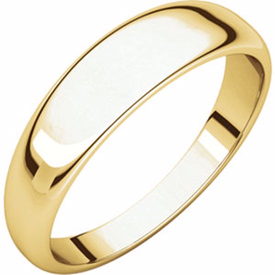 HRT11:146245:P 10kt Yellow 5mm Half Round Tapered Band