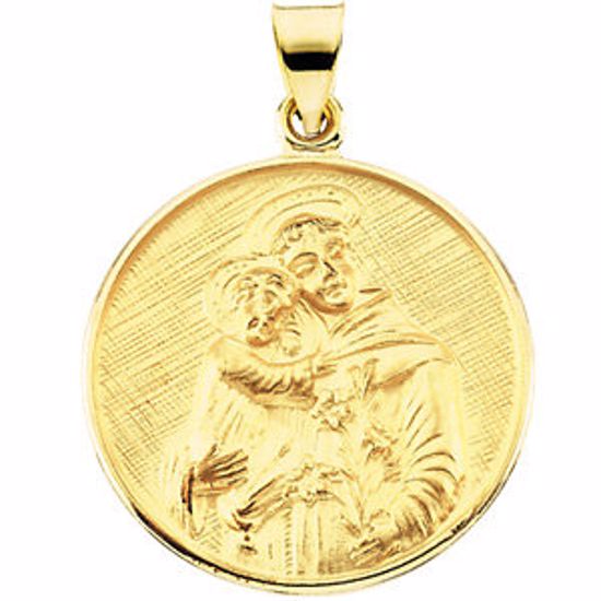 R16937:129571:P 18kt Yellow 24.5mm St. Anthony of Padua Medal