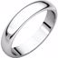 HR12:110515:P Platinum 4mm Half Round Band