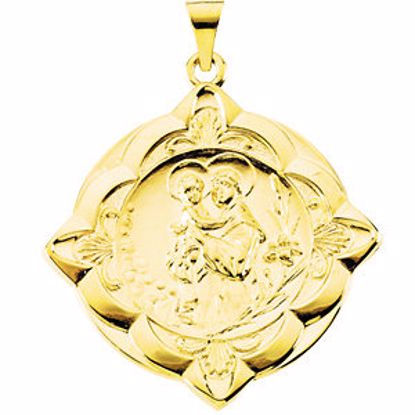 R16964:130593:P 14kt Yellow 31x31mm St. Anthony of Padua Medal