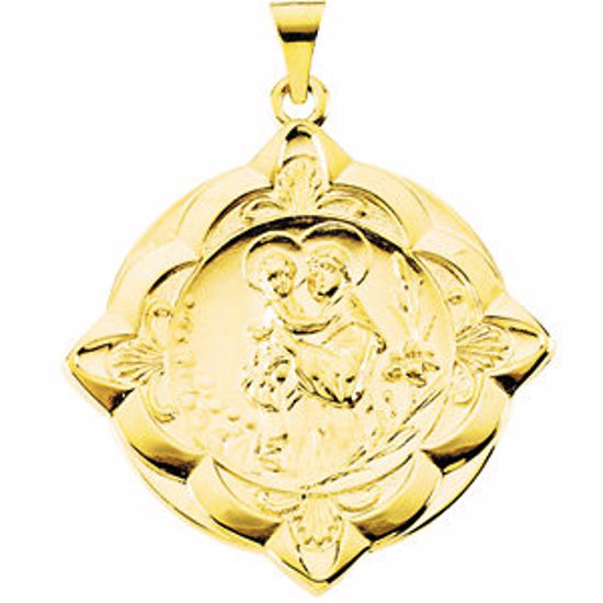 R16964:130593:P 14kt Yellow 31x31mm St. Anthony of Padua Medal
