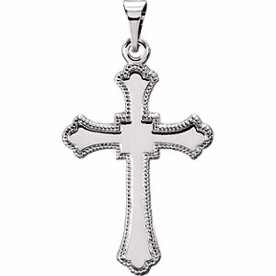 R16197:164280:P Platinum 21x15mm Cross Pendant