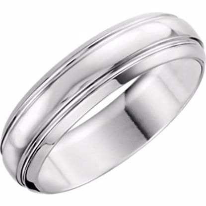 50102:193599:P Platinum 6mm Grooved Band Size 9