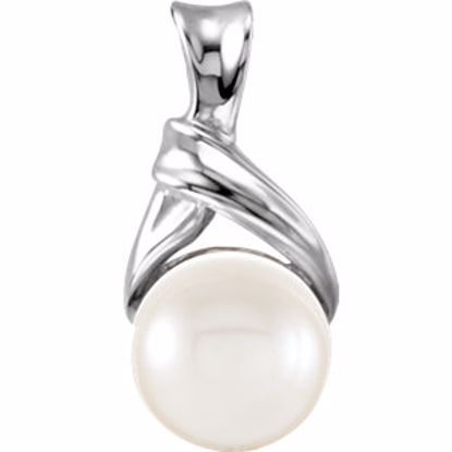 60750:207623:P 14kt White 6mm Akoya Cultured Pearl Pendant