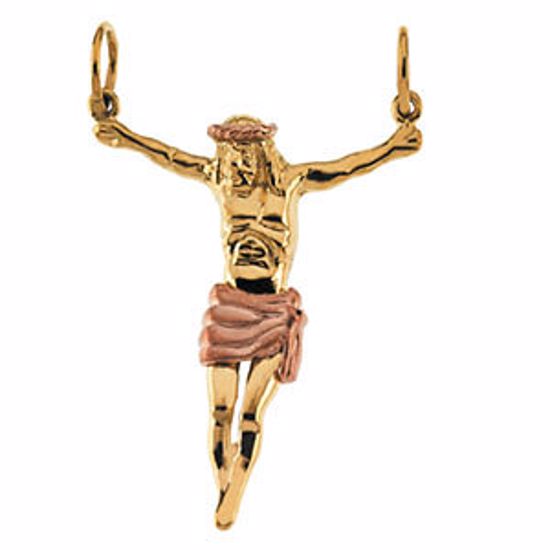R41341:214075:P 14kt Yellow 29x22.5mm Crucifix Pendant