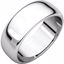 HR13:218559:P Platinum 7mm Half Round Band