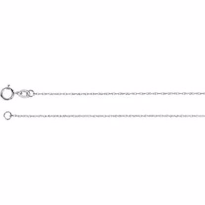 CH12:244711:P 14kt White 1mm Solid Rope 7" Chain

