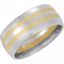 50177:235172:P 14kt White & Yellow 8mm Band Size 5