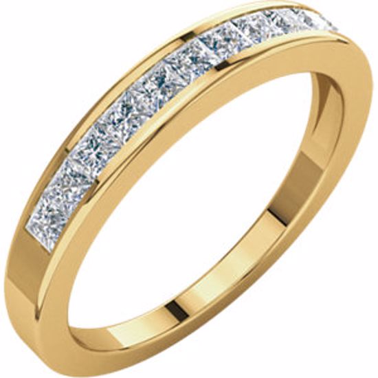 62179:262422:P 14kt yellow 1/2 CTW Diamond Anniversary Band Size 8
