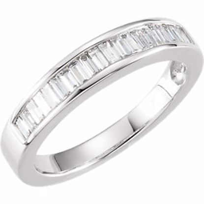 62184:262735:P 14kt White 1/2 CTW Diamond Anniversary Band Size 5