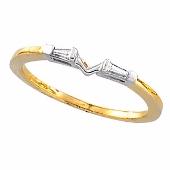 61260:251428:P 14kt Yellow & White 1/10 CTW Diamond Band