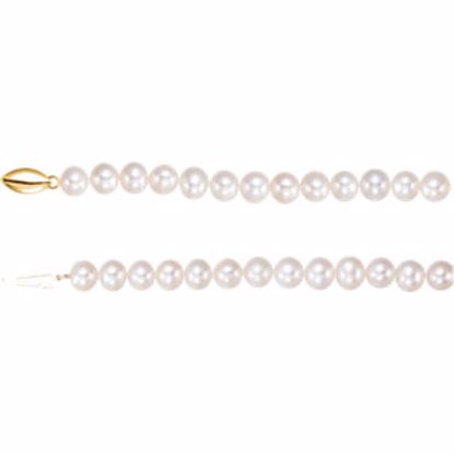 61672:253305:P 14kt Yellow Freshwater Cultured Potato Pearl 18" Necklace
