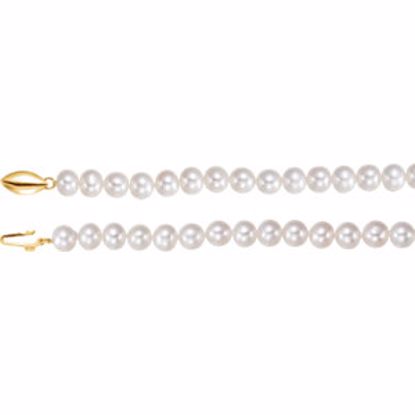 61653:253275:P 14kt Yellow Freshwater Cultured Pearl 18" Necklace
