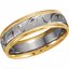 50315:266775:P 14kt White & Yellow  6.75mm Design Band Size 8