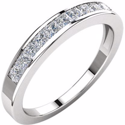 62179:268706:P Platinum 1/2 CTW Diamond Anniversary Band Size 6
