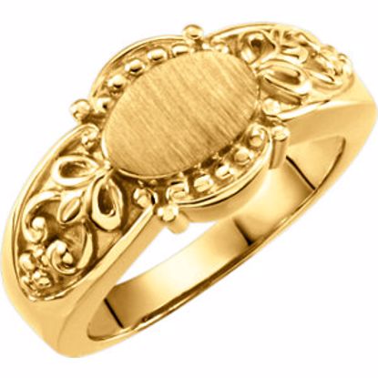 50495:301773:P 14kt Yellow Gold Fashion Signet Ring