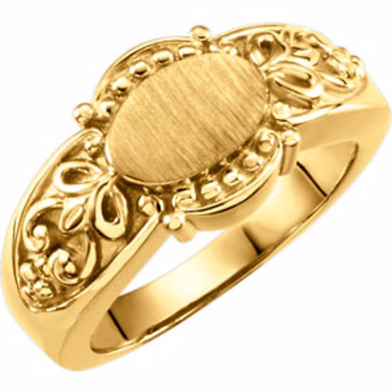 50495:301773:P 14kt Yellow Gold Fashion Signet Ring
