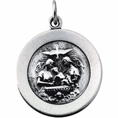 R41525:304345:P Sterling Silver 18.75mm Baptismal Medal