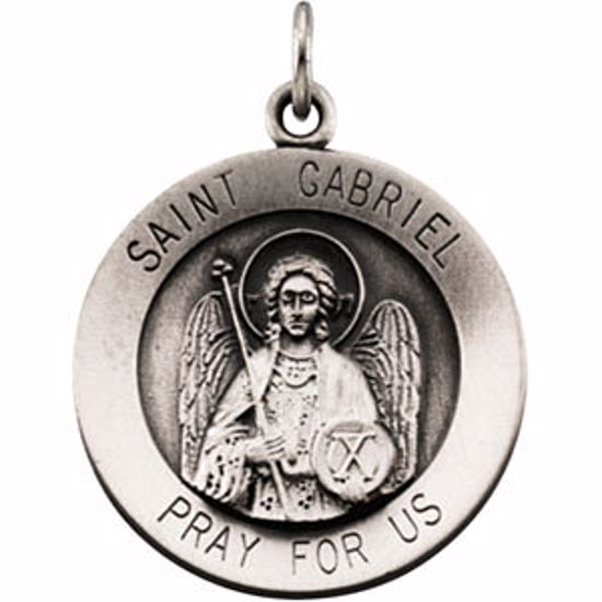 R16980:304401:P Sterling Silver 18.5mm St. Gabriel Medal