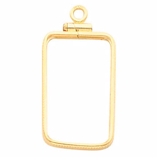 CF19:2835:P 14kt Yellow 23.5x14mm Coin Edge Screw-Top Coin Frame Mounting