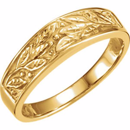5117:6179:P 10kt Yellow 6.5mm Men's Duo Design Band