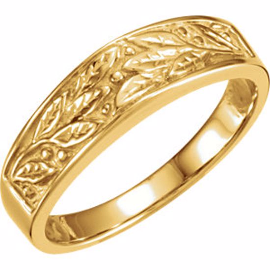 5117:6179:P 10kt Yellow 6.5mm Men's Duo Design Band