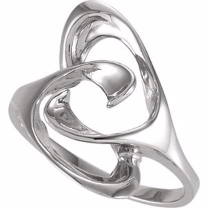 4279A:13667:P 14kt White Freeform Ring