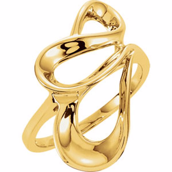5262:21243:P 14kt Yellow Freeform Ring