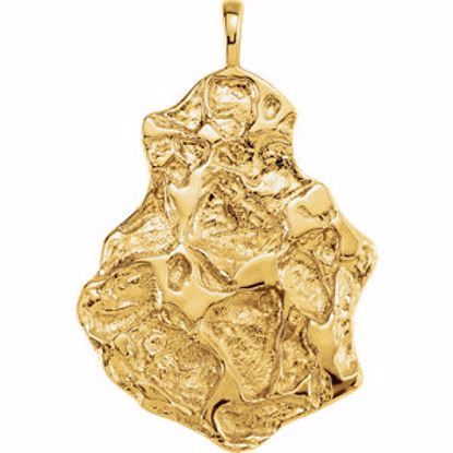 8000:7463:P 14kt Yellow 50x32mm Nugget Pendant