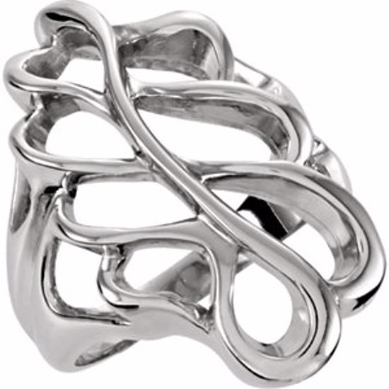 5506:37114:P 14kt White Freeform Ring