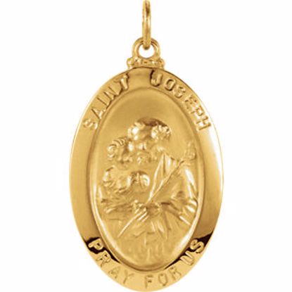 R5038:63239:P 14kt Yellow 23x16mm St. Joseph Oval Medal