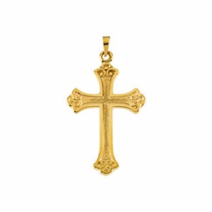 R16111:66844:P 14kt Yellow 33x22mm Fancy Cross Pendant
