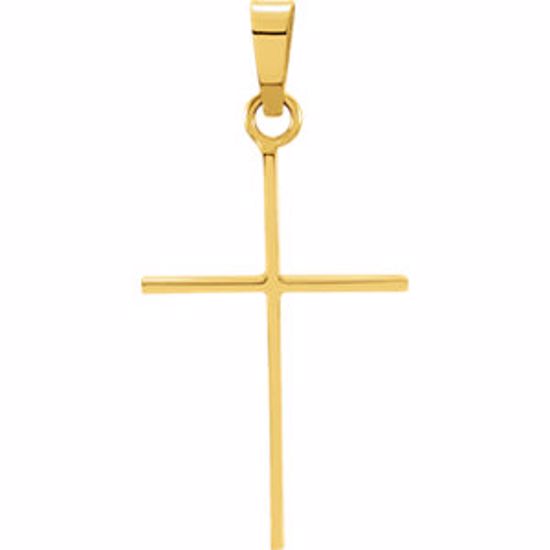 R16159:66948:P 14kt Yellow 21x14mm Cross Pendant