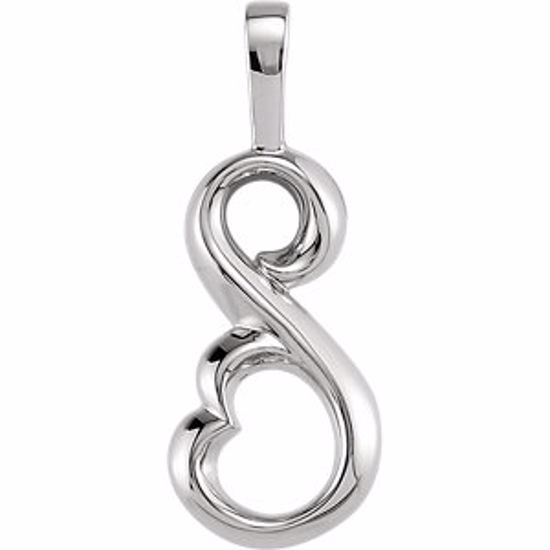 80731:74093:P 14kt White Freeform Pendant
