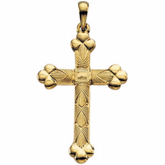 R16212:76155:P 14kt Yellow 32x22mm Cross Pendant