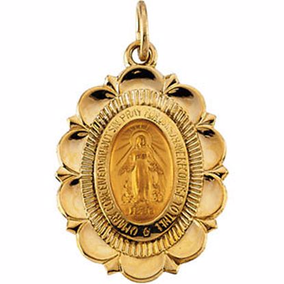 R16425:103997:P 14kt Yellow 22x16mm Miraculous Medal