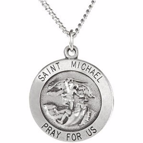 R5052:104217:P Sterling Silver 22mm St.Michael Medal